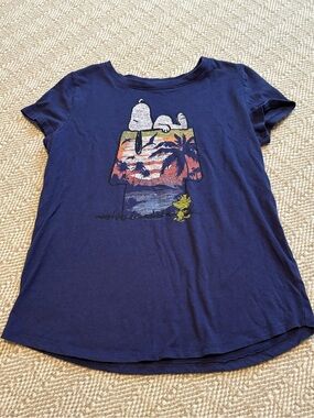 On Running Kids Navy Blue Snoopy Graphic Tee